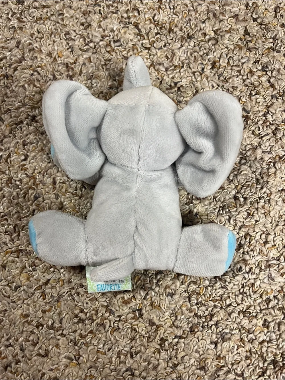 🍀6/$20 Lebebe Gray and Light Blue Elephant pacifier clip